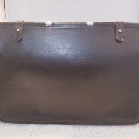 Bill Amberg studio rocket briefcase bag portfolio vintage black 17x12x5 - Picture 10 of 12